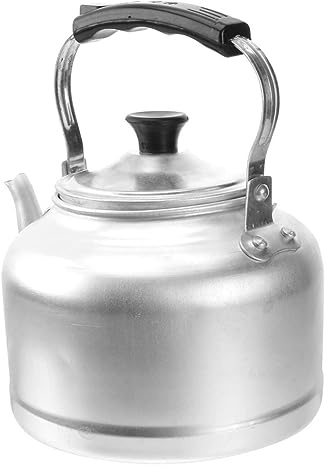 VICASKY Bollitore in Alluminio da 4l Manico Antiscottatura per Cucina, Bollitore a Gas Efficiente per Bollitura Rapida Acqua e Tè