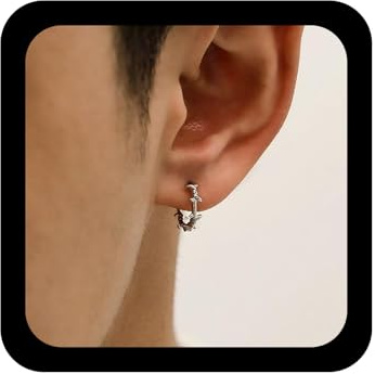 Cybche Punk Dorn Ohrringe Silber Stacheldraht Ohrringe Klein Spike Huggie Ohrring Dornenkronen Ohrring Winziger Kreis Reifen Schmuck Für Frauen