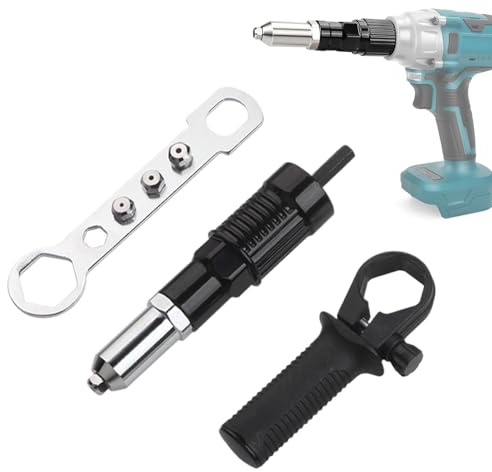 Adaptador para Remaches para Taladro - Herramienta de Perforación | Kit de Adaptador Remache Taller, Reparación, Mantenimiento