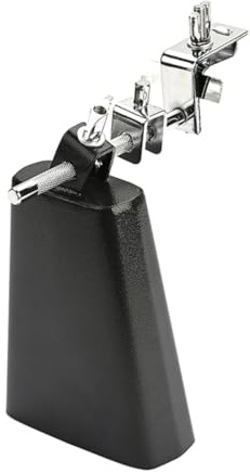 Toyvian Kuhglocke mit Stabilem Clip aus Metall Professionelle Schlagzeug Reichhaltiger Klang und Sicherer Nutzung für Anfänger und Schlagzeugsets