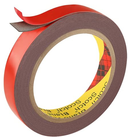 Admygo Doppelseitiges Montageband, 18 mm x 4,7 m, Schwarz, doppelseitiges Klebeband, dick und strapazierfähig, extra stark und wasserdicht, ideal für Auto-LED-Streifen, Innen- und Außenanwendungen