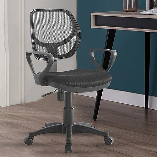 Executive Office Chair Modernoffice Desk Stol - Justerbar svängbar arbetsstol med Mesh Back Rolling Wheels Lumbal Support & Armstest för vuxna och studenter - Komfort LWX