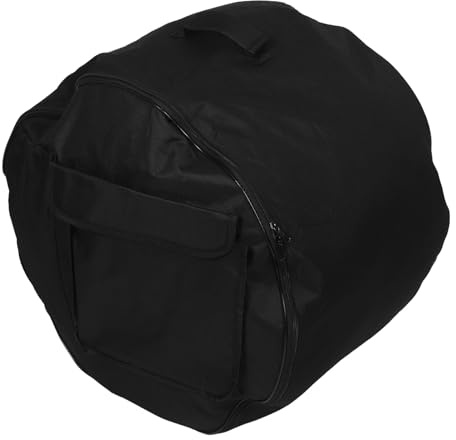 Alasum Black Snare Drum Carrier Bag with Oxford Cloth Material, Multi Pocket Padded Design Featuring Adjustable Strap and Drumstick Pocket, for Outdoor Gigs and Indoor Rehearsals