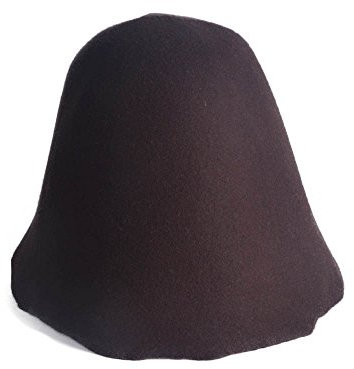 B107 Wollfilz-Konus-Kapuze Millinery Hüte Fascinator Block Base Body, #10 Braun, Einheitsgröße
