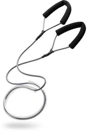 Deuser Tube | Fitness Expander mit Trittschutz | 190 cm | Hochwertiges und strapazierfähiges Material | Widerstandsbänder Krafttraining | leicht und kompakt | Fitnessband