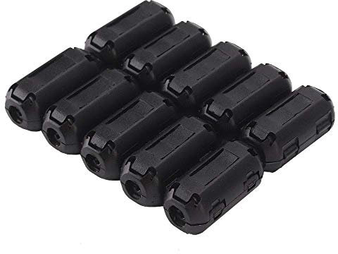 Colorful EMI RFI Entstörfilter Ferritfilter Ferritkern Klappferrit für Kabel 5mm 7mm 9mm 13mm, EMI Rauschunterdrücker Kabel-Clip,Schwarz (13mm)