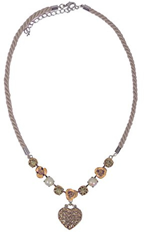 Moschen-Bayern Trachtenschmuck Dirndlschmuck Damen Trachtenkette Dirndlkette Trachtenherz Herzkette Schwarz Blau Grün Rot Rosa Pink Violett Creme Beige Braun Lila