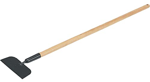 Dapetz ® Grattoir de sol de 180 mm avec lame en acier et manche en bois profilé laqué de 1320 mm, idéal pour enlever les adhésifs, la peinture, le carrelage et les sols, et la lame peut être affûtée