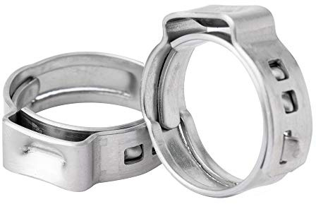 15pcs 3/4 Inch Stainless Steel PEX Cinch Clamps, Crimp Rings Pinch Clamps for PEX Tubing Pipe Fitting Connections, Pack of 15