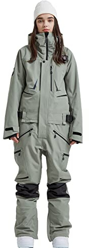 Damen und Herren Skianzüge Einteiler Overall Winter Outdoor Wasserdicht Warm Schneeanzüge, 724 g, Medium