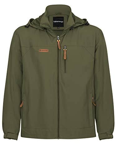 Falkenstejn sommar vindjacka anorak vindjacka lätt jacka, OLIV, 6XL