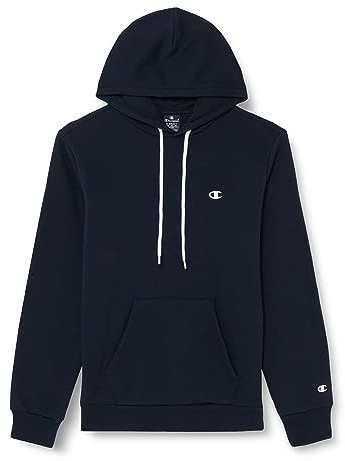Champion Legacy Basics - Powerblend Fleece Huvtröja, Marinblå, L Män FW23, Blu Marino, L