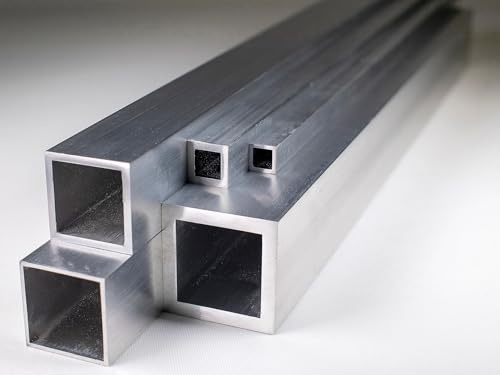 FABAL Aluminium Square Tube Box Section 20mm x 20mm x 2mm Premium Alloy Corrosion-Resistant Smooth Finish Hollow Profile for DIY, Frames & Brackets Length: 1000 mm (1 m)