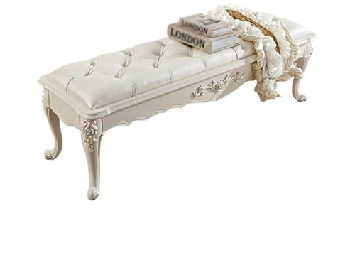 Xilin-872 Bettbank Europäischer Schlafzimmer-Nachthocker aus Holz, einfacher, Heller, luxuriöser Schuhwechselhocker, Wohnzimmer, dekorative Sofabank Sitzbank