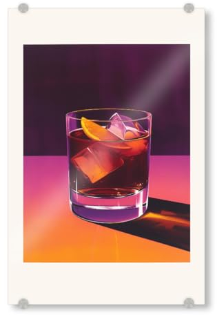 artboxONE Acrylglasbild 150x100 cm Essen & Trinken Malou Studio-Negroni im Tumbler - Bild getränk