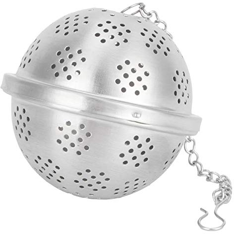 lyrlody Infuseur à thé en Acier Inoxydable avec Maille Serrée et Fermeture Rotative, Passoire à thé, Boule à épices, Filtre à épices pour thé, épices, et Plus Encore. (S 20 cm)