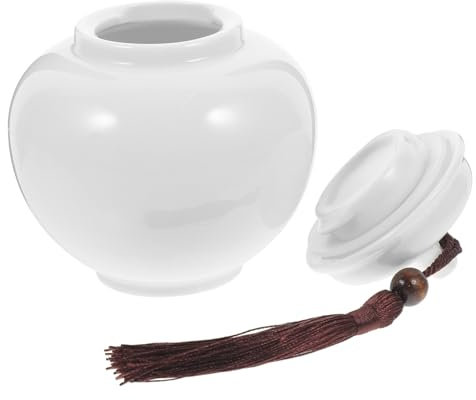 IMIKEYA Elegant Kitchen Food Storage Jar Ceramic Honey Pot Sealing Lid for Home Bakery