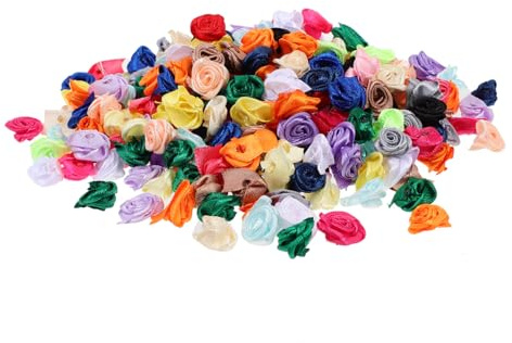 PRETYZOOM 300pcs Künstliche Rose Blumen Elegante Headwear Für Haarnadeln Stirnbänder