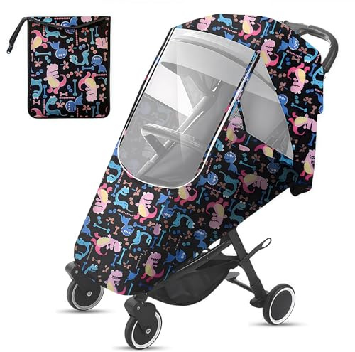 HALOULENI Baby Stroller Rain Cover with Nylon Waterproof Zipper - Universal Pram Protection