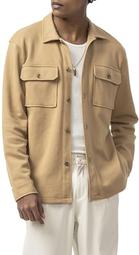 Redbridge Oversized overshirt i minimalistisk design, skjortjacka perfekt för avslappnad look, BRUN, M