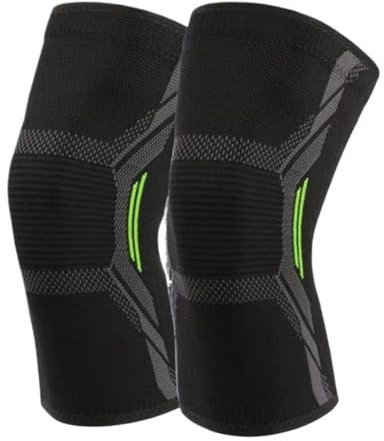 RUVOO Rodilleras Voleibol Rodilleras Gym Rodilleras Deportivas Unisex Adecuadas For Baile, Baloncesto, Fútbol, ​​Voleibol Rodilleras Balonmano(Grün,Large)