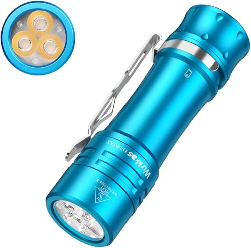 Wurkkos TS10 MAX Mini ficklampa LED uppladdningsbar EDC 2500 lumen super ljusstark med LED AUX RGB Anduril 2.0 UI för camping, nödsituation, utomhus