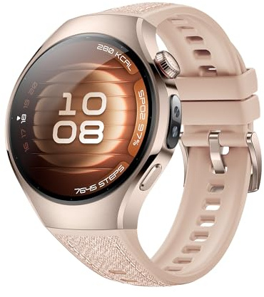 HUAWEI Watch 5 42mm Montre connectée, Technologie X-Tap à détection Multiple, Votre santé en Un Coup d'œil, eSIM, ECG,Smart Gestures, pour Android et iOS, Garantie prolongée de 6 Mois, Beige
