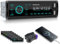 Radio para Coche 1 DIN - Techschermo Radio para Coche con Bluetooth, Manos Libres, Radio FM, Entrada AUX/TF/USB, Control En El Volante y Configuración de la Iluminación de Los Botones