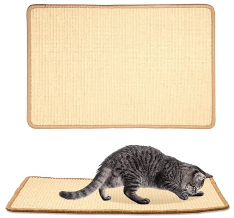 Kratzmatte für Katzen, Sisal-Kratzbaum, Wand-Kratzbaum, 60 x 40 cm, Katzen, Eck-Kratzmatte, Katzenkratzmatte, Kratzschutz für Sofa, Ecke, Tischbein, Möbel