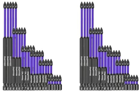 FOIJPPINP Punte da Trapano Magnetiche D1 Punte Antiscivolo e Antiurto con Punte per Cacciavite Set di Cacciaviti Magnetici (10 Set)