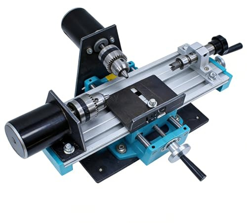 Mini Metal Lathe with Variable Speed and Precision Drilling for School Workshops and Metal Woodworking