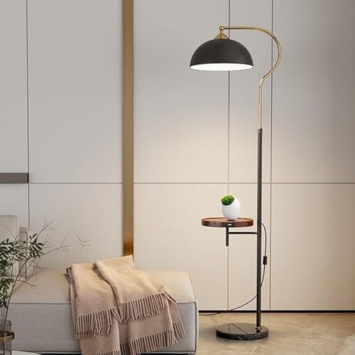 Moderno y elegante con lámpara de pie de mesa Lámpara de pie alta industrial Lámparas de pie de hierro galvanizado con interruptor de pie Luz de lectura arqueada ajustable en altura para dormitorio