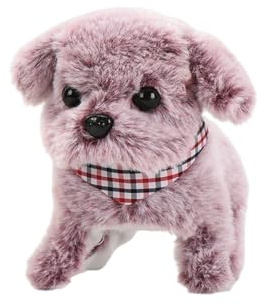 YUGSHNKFC Lovely Puppy Doll Barking Toy Crawling Toy Hopping Puppy Furry Robot Dolls for Holiday Birthday Gift Ear Wagging Interactive Stuffed Animals Walking Plush