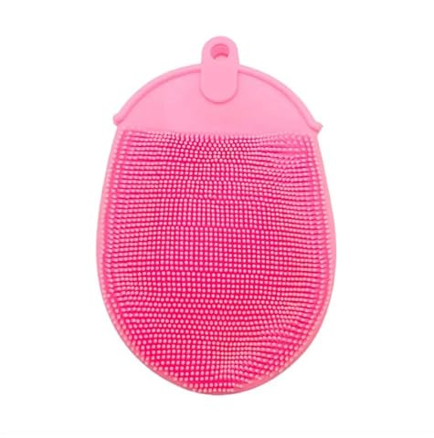 Baño de masaje exfoliante suave con gancho de 2 piezas con guantes | Duchas Limpieza Removedor Scrub Bubble(Pink)