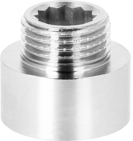 BFG Plumbing Fittings Water Pipe Reducing Adapter, BSP Fittings, 3/4 Female x 1/2 Male, Chrome-Plated Brass Plumbing Joints and Connections, 10 Bar, Max. Temp. 120°C, BSP Connector