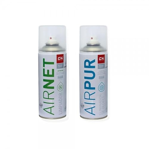 CH Quimica Pack Airnet + AIRPUR Spray - Nettoie et élimine les odeurs dans l'air conditionné 400 ml | Bricoprofessionnel