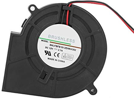 Jectse Soplador de aire de barbacoa portátil, 4500 RPM 12V 2.70A Ventilador de fumador de parrilla de barbacoa inteligente PWM eléctrico, Picnic Camping Fire Fire Charcoal Chimney Starter Blower