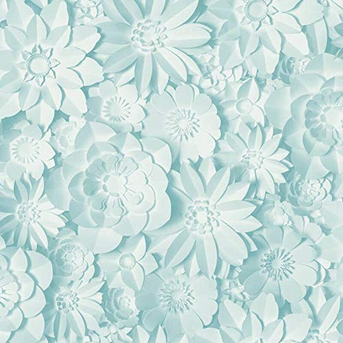 3D Effect Floral Wallpaper Flowers Light Blue Washable Fine Decor Dimensions from YöL