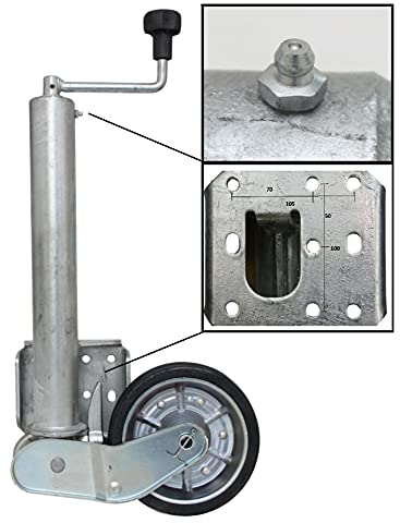 Automatik Stützrad für Alko Schwerlast 500 kg PKW Anhänger Wohnanhänger Trailer Rad 200x50 mm Vergleichsnummer - 1212382 - extra lang