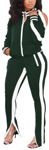 TOPONSKY Loungewearwomen Clothing Outfits Women Sweatsuits Sets Sweat Hunter Green XL