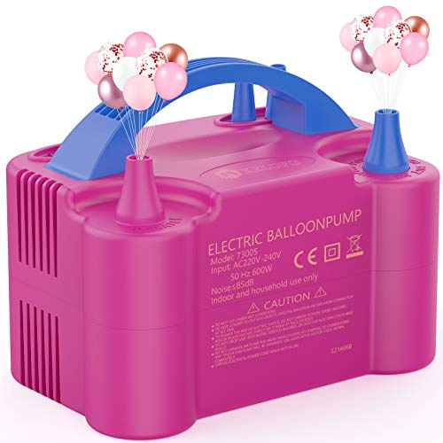 Balloon Pump, Electric Inflator Pump Air Pump for Balloons with Dual Nozzle Inflator for Party, Wedding, Birthday and Festival Decoration