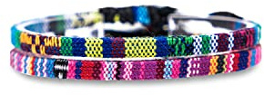 Made by Nami Surfer Fußband 2-er Set Damen & Herren - Dünnes Boho Hippie Ethno Fußkettchen - Handmade Strand Festival Accessoires - 100% Wasserfest & Verstellbar - 100% ökol. Baumwolle