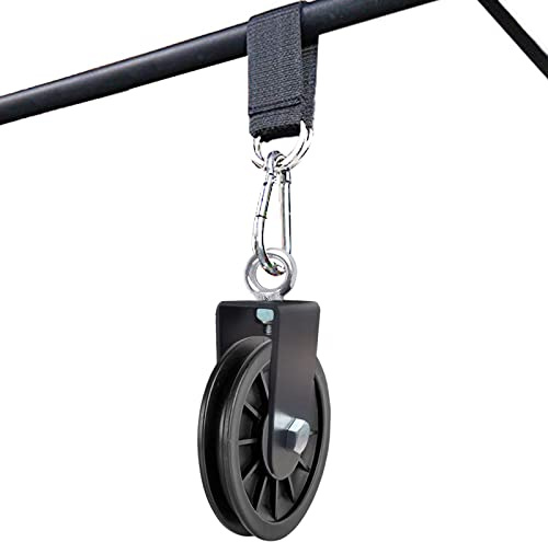 Taeku Carrucola Palestra, Carrucola per Sollevamento Cavo Puleggia Carrucole con Cinghia di Sospensione per DIY Home Gym Accessori (11CM)
