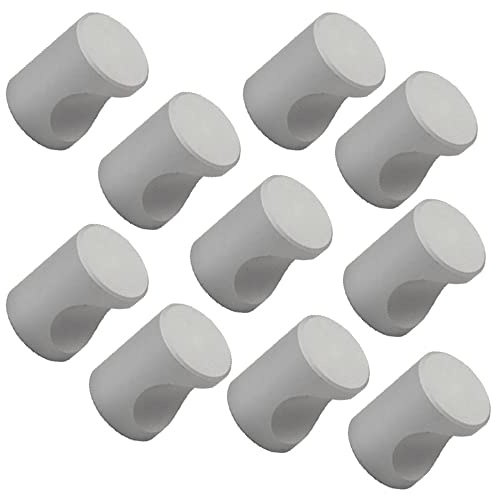 Manopole cilindriche in lega di alluminio argentata, confezione da 10 maniglie cilindriche per cassetti con viti, utilizzate per armadi, cassettiere, mobili