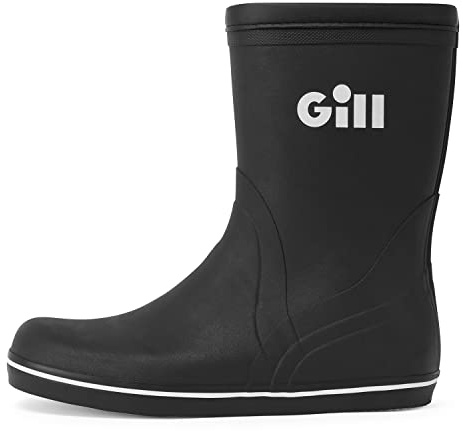 Gill Botte de croisière courte antidérapante 100 % caoutchouc pour voile, bateau, yachting, Noir , 47 EU