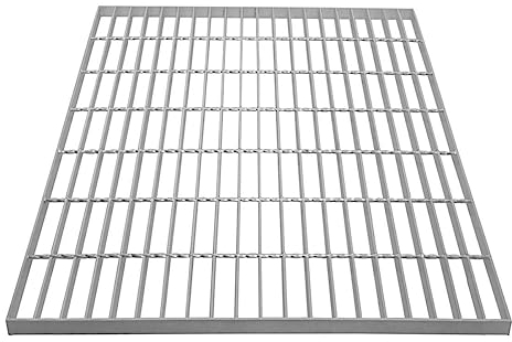 Galvanised Grating Floor Forge Walkway Mesh Floor Panel Grid Drainage Gutter Vent Heavy Duty Weatherproof Steel Zinc Coated 700mm x 700mm x 30mm 4mm Metal Thickness 490kg Load Capacity