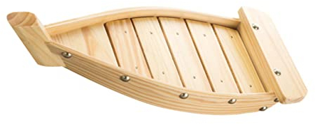 IMIKEYA Appetizer Serving Tray Wooden Sushi Boat Sashimi Display Party Decor Hotel Supplies Multipurpose Snack Holder