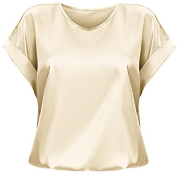 Le Offerte di Oggi Bluse Eleganti Donna Cerimonia Maglia Donna Maniche Corte Cotone Top Fucsia Donna Elegante Maglia Addio al Nubilato Sposa Camicetta Donna Cut out Big Deal Days