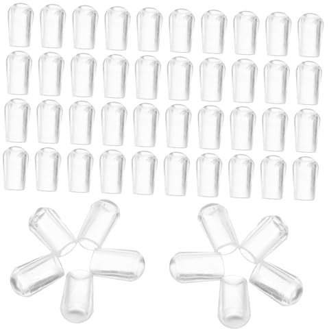 HAWILLOSCH 100pièces Bouchons De Protection Pour Extrémités De Crochets s Embouts Pvc Transparent Anti-rayures Capuchons De Protection Pour Têtes De Cintres Et Fils Métalliques Usage Intérieu