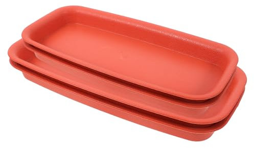 Supvox 4stücke Rechteckige Pflanztabletts Aus Kunststoff Als Untersetzer Für Blumentöpfe Wasserauffangschalen Für Pflanzen Und Fensterbretter Längliche Tropfschalen Zur Reinigung Schutz v